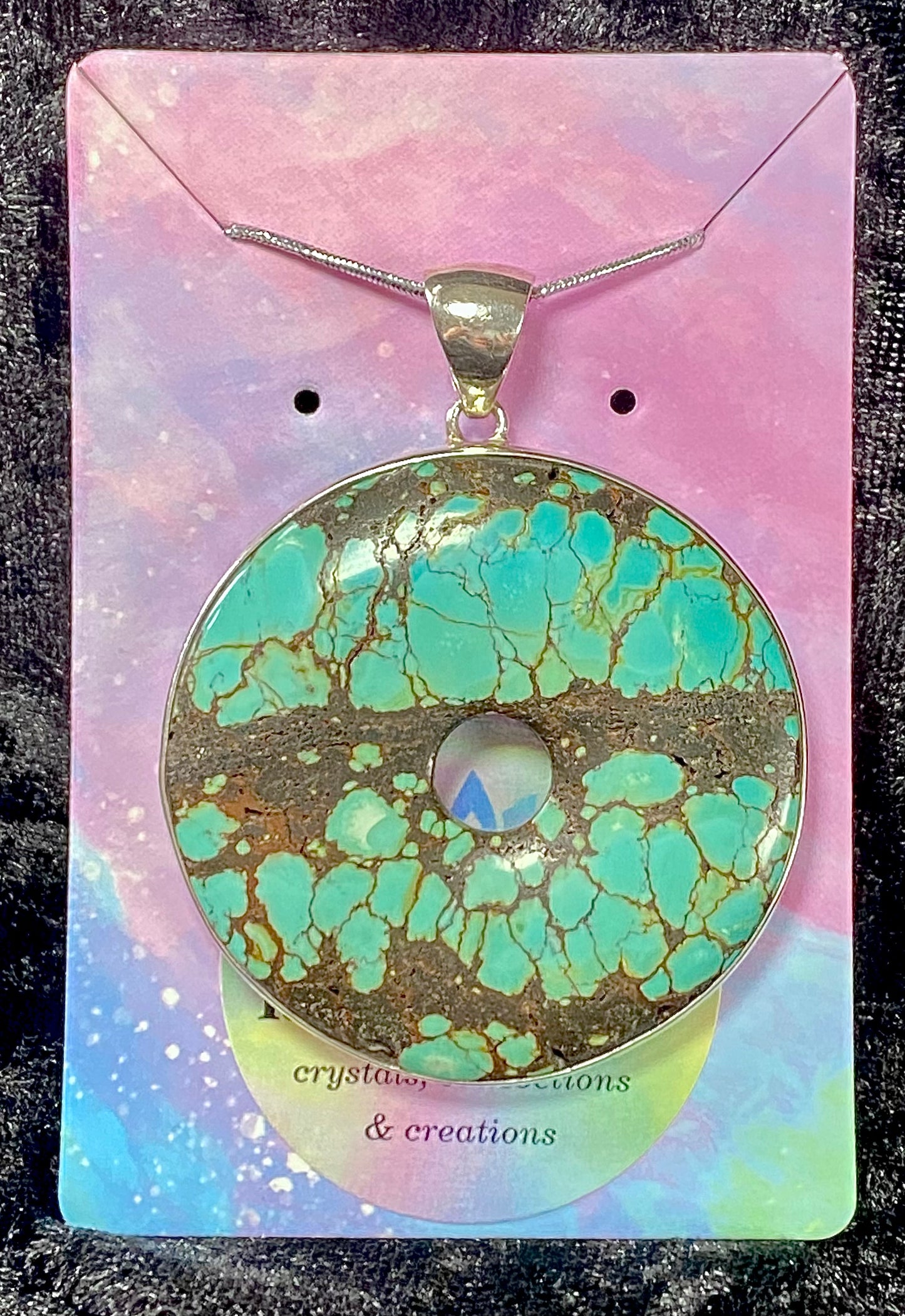 Gorgeous Turqouise Pendant with Sterling Silver setting