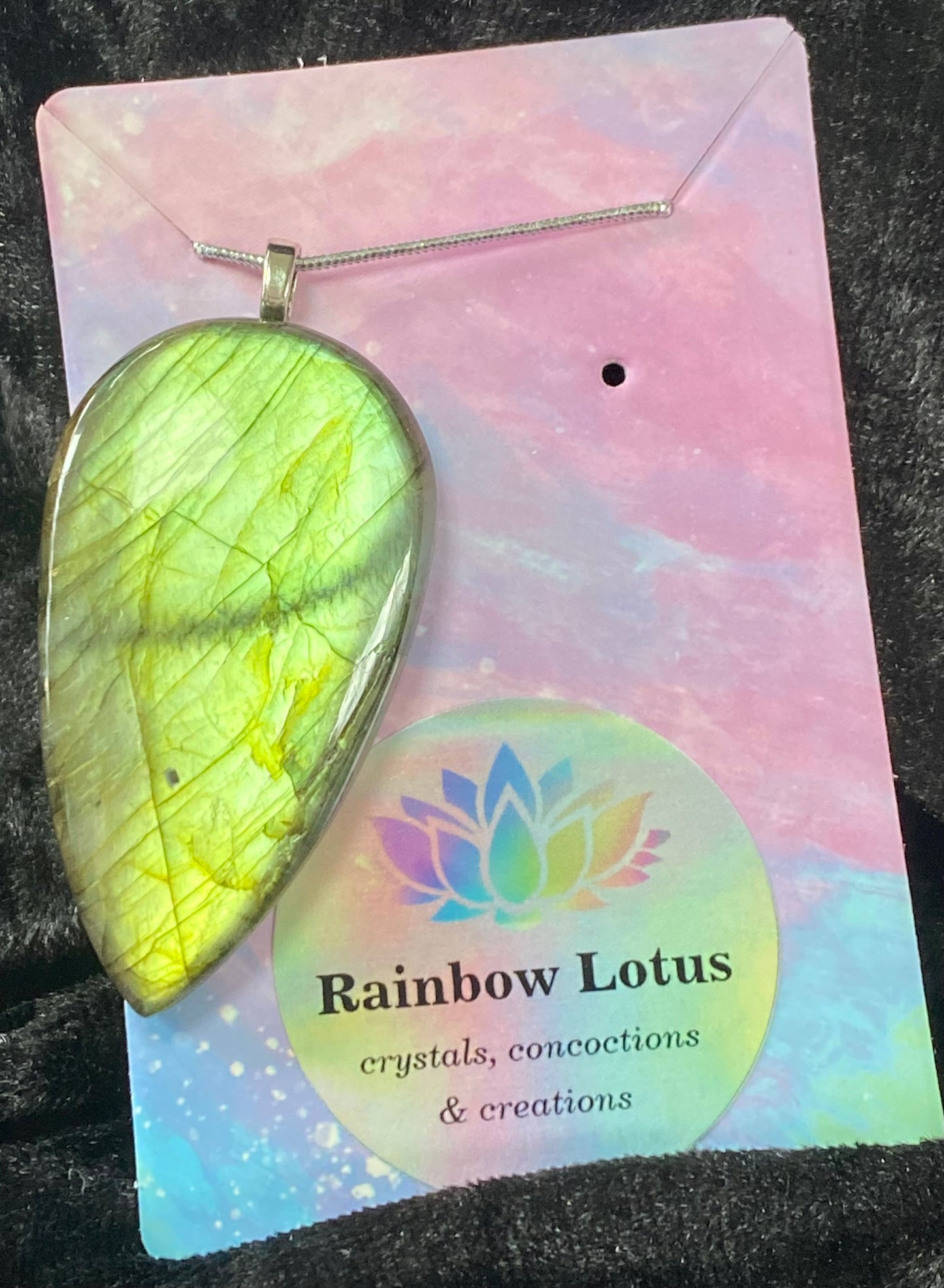 Gorgeous Green Labradorite Pendant