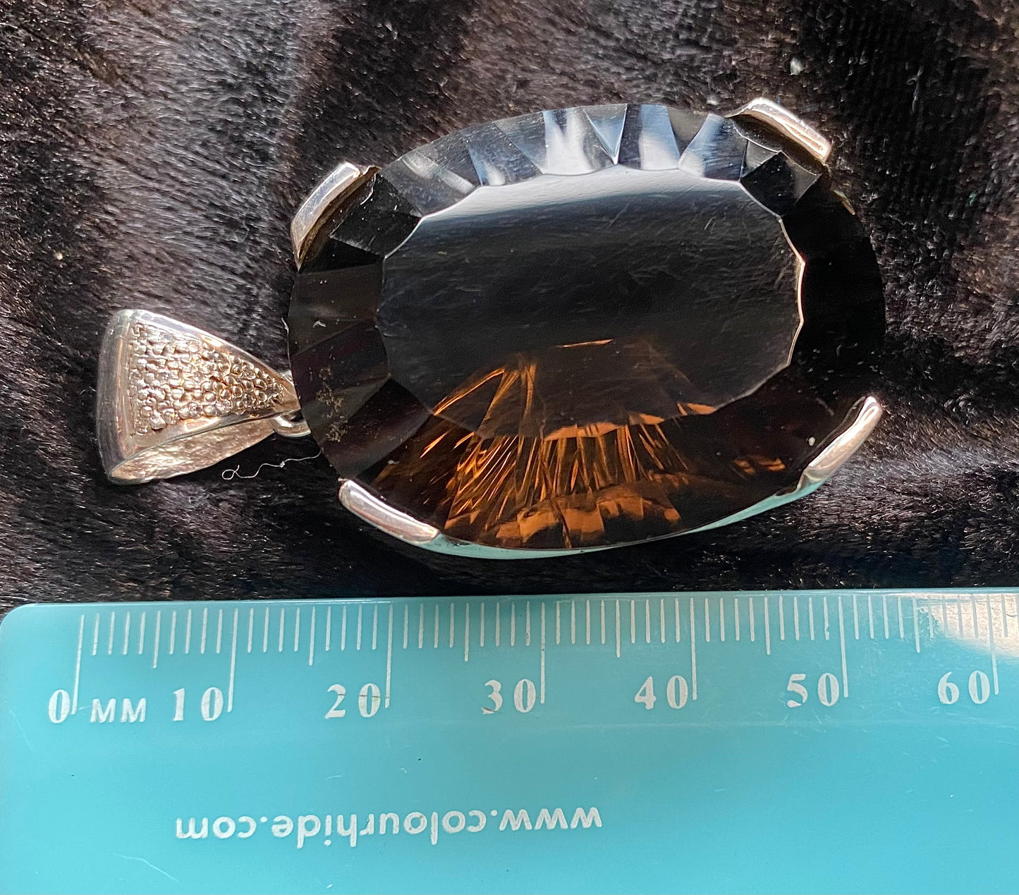 Stunning Smoky Quartz Sterling Silver Statement Pendant