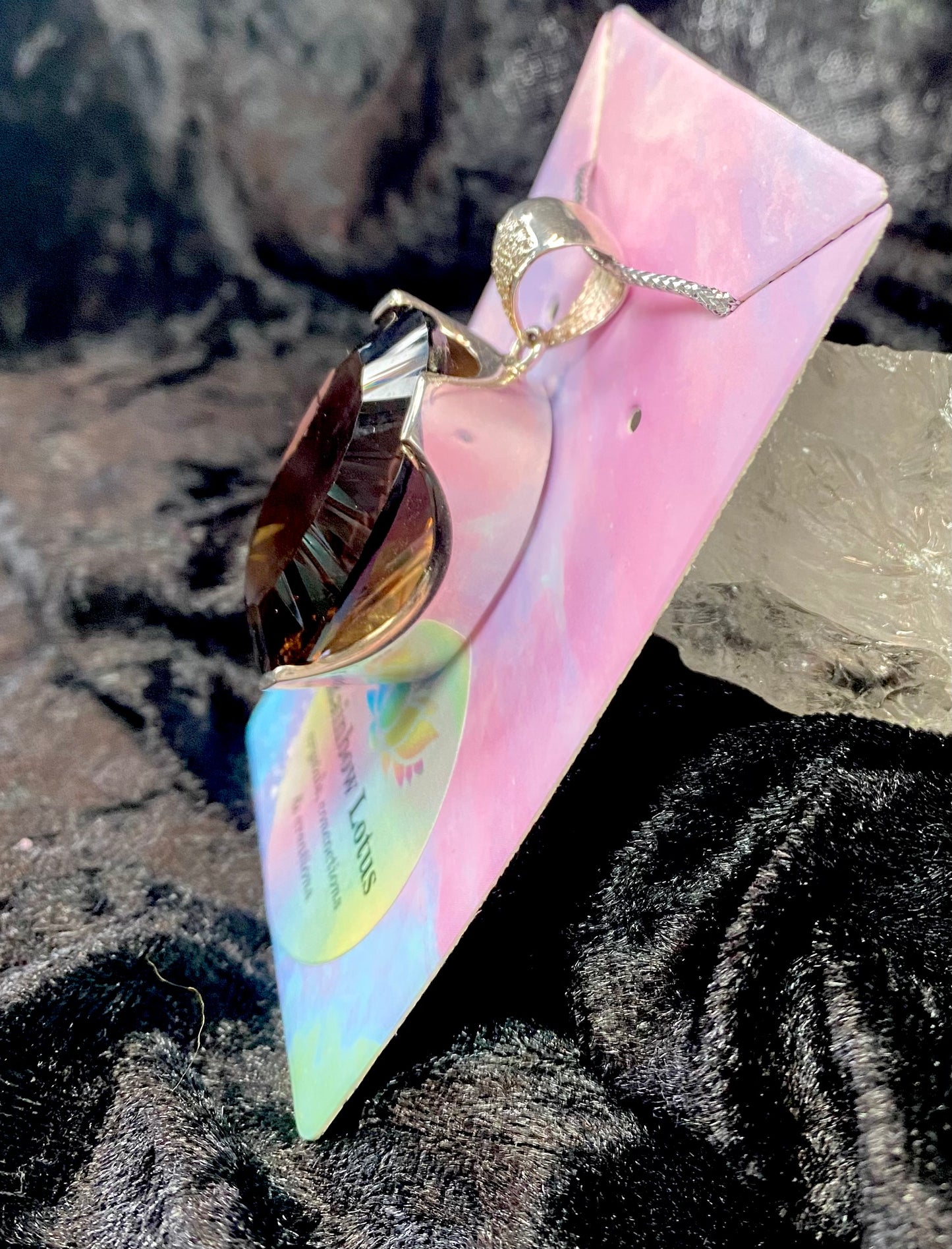 Stunning Smoky Quartz Sterling Silver Statement Pendant