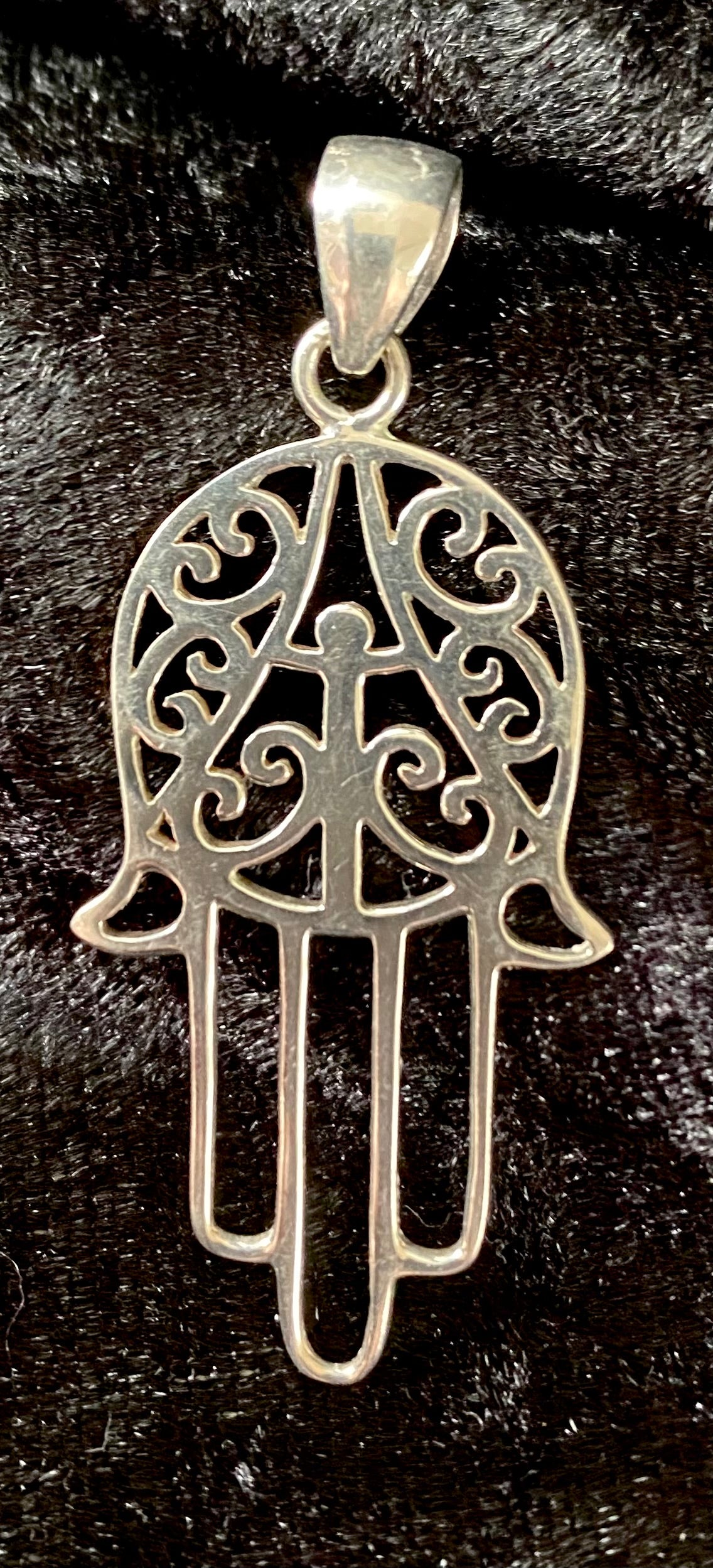 Hand of Hamsa Pendant made with Balinese Silver