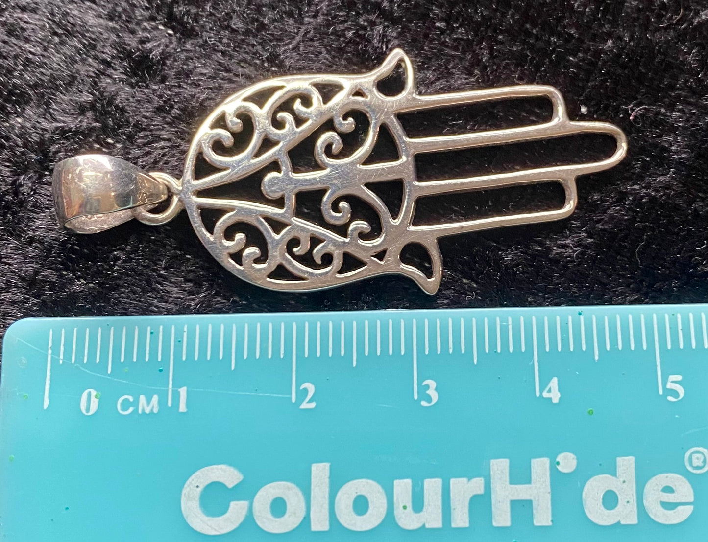 Hand of Hamsa Pendant made with Balinese Silver