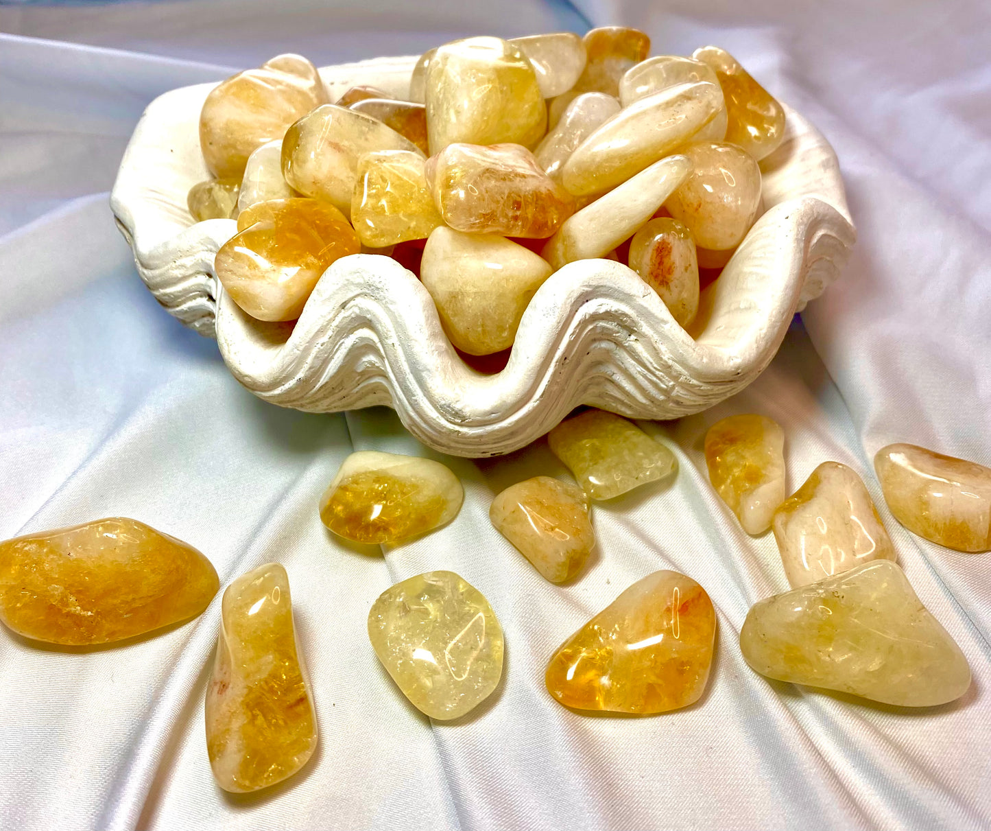 Sunny Citrine tumble stones