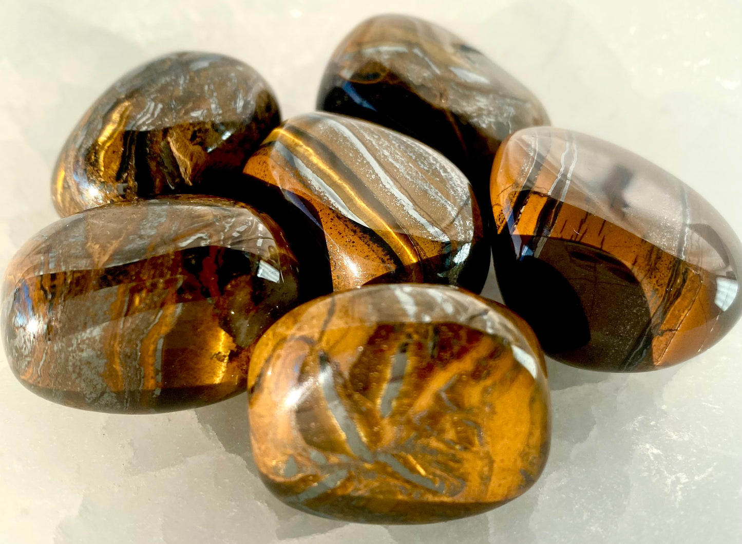 Harmonious Tiger's Eye Tumble Stones