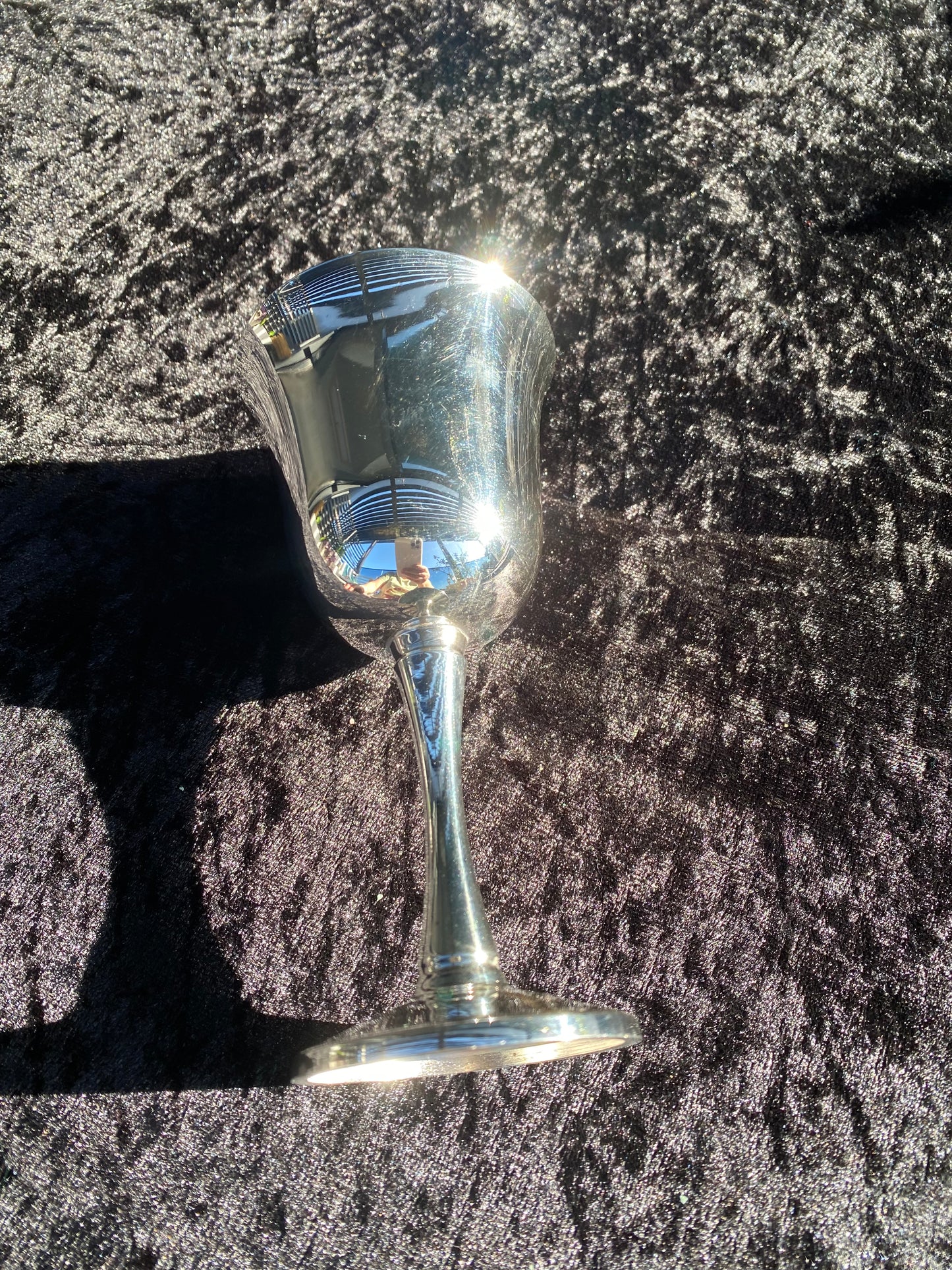 Vintage Portuguese Silver Plated Goblet for Witches Altar
