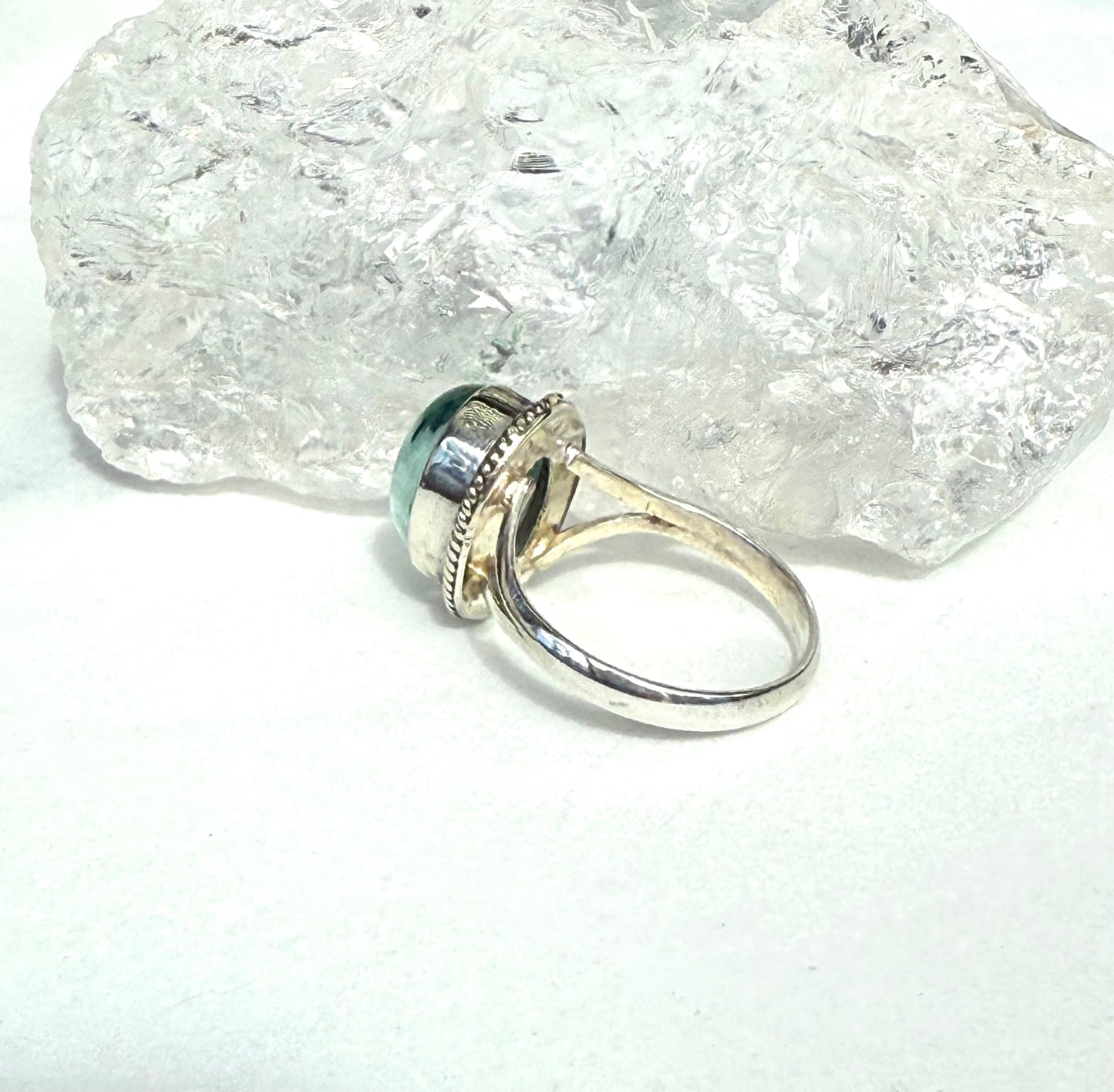 Gorgeous Clear Blue Apatite Handmade Ring