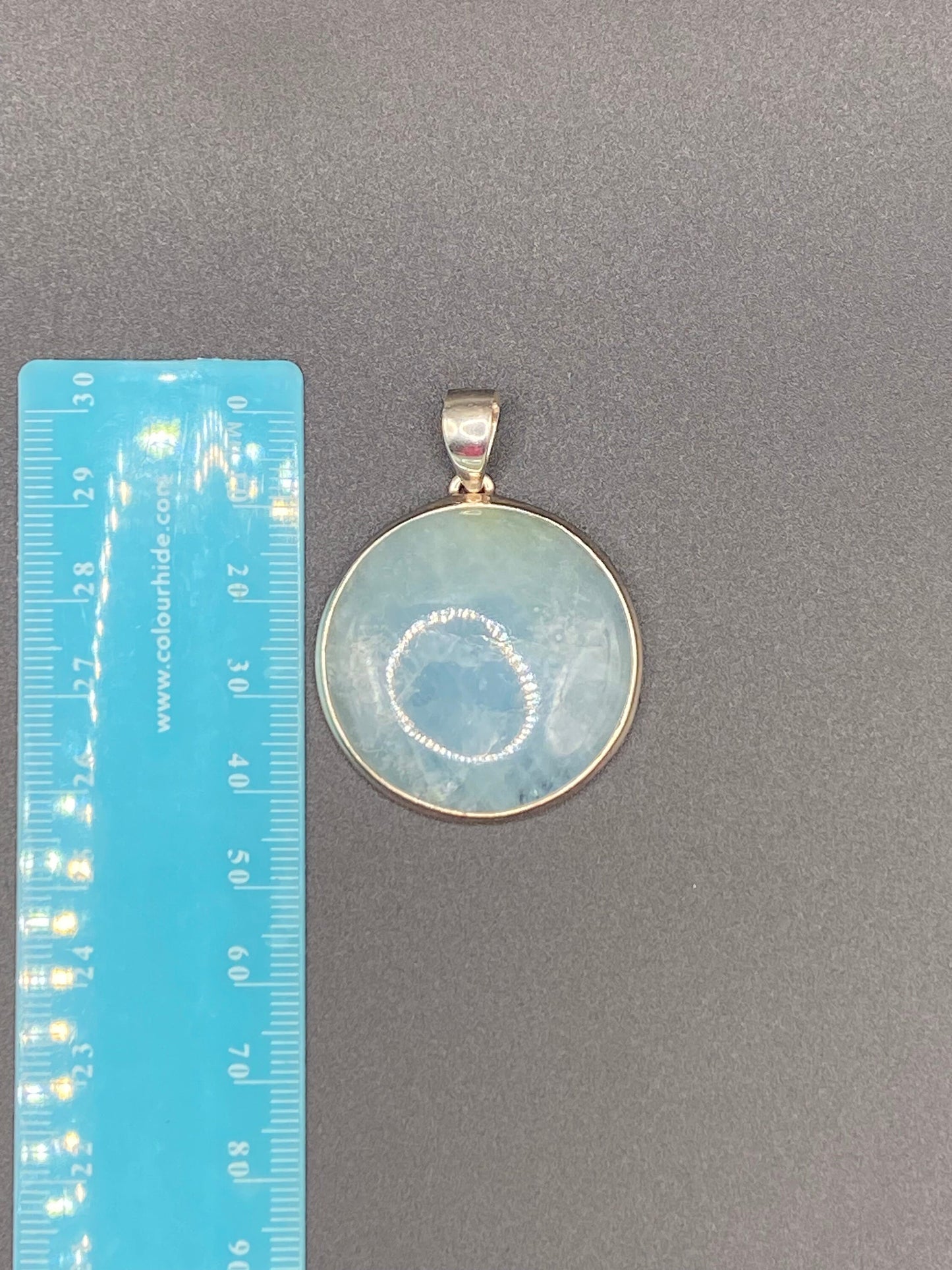 Gorgeous Blue Aquamarine Pendant with Sterling Silver setting