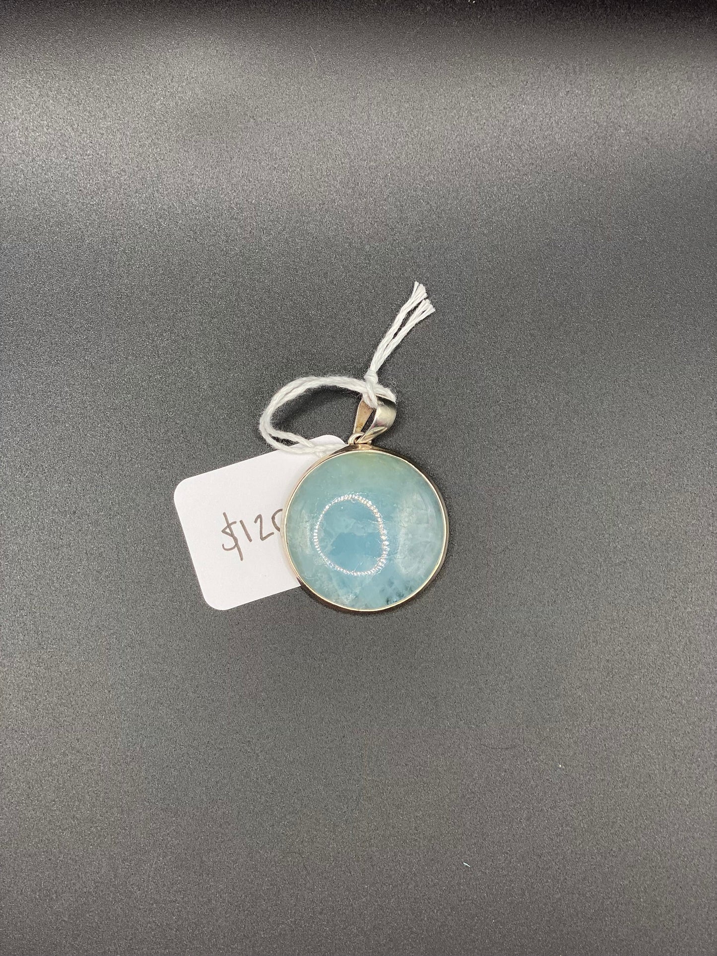 Gorgeous Blue Aquamarine Pendant with Sterling Silver setting