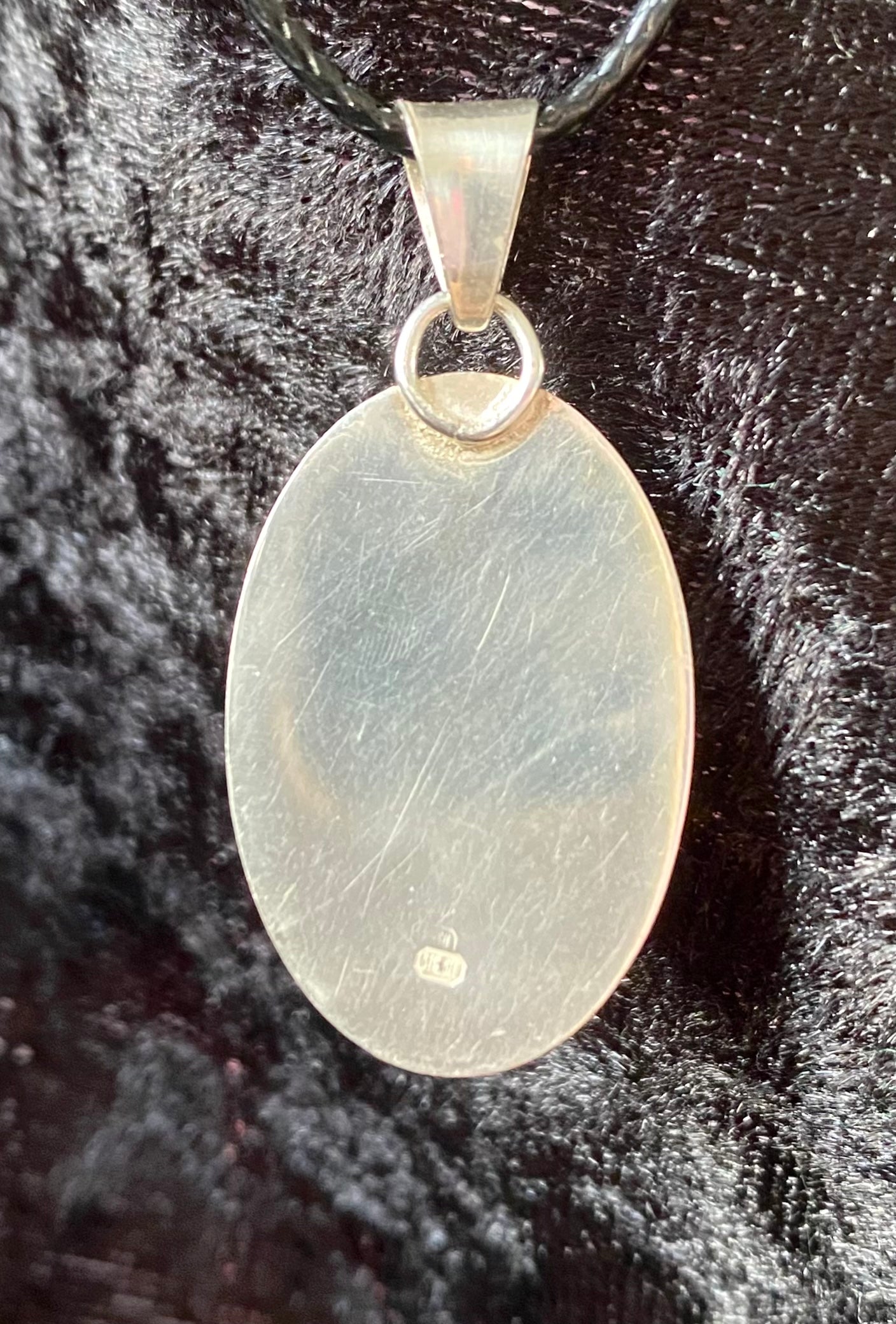 Gorgeous Green Chrysoprase Pendant with Sterling Silver setting