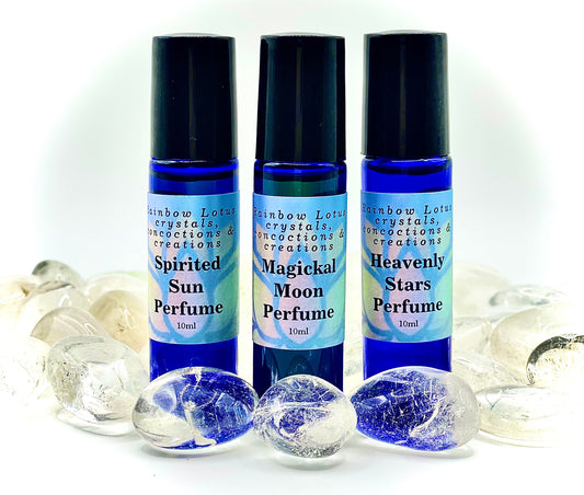 Spirited Sun, Magickal Moon and Heavenly Stars Essential Oil Perfumes 10ml