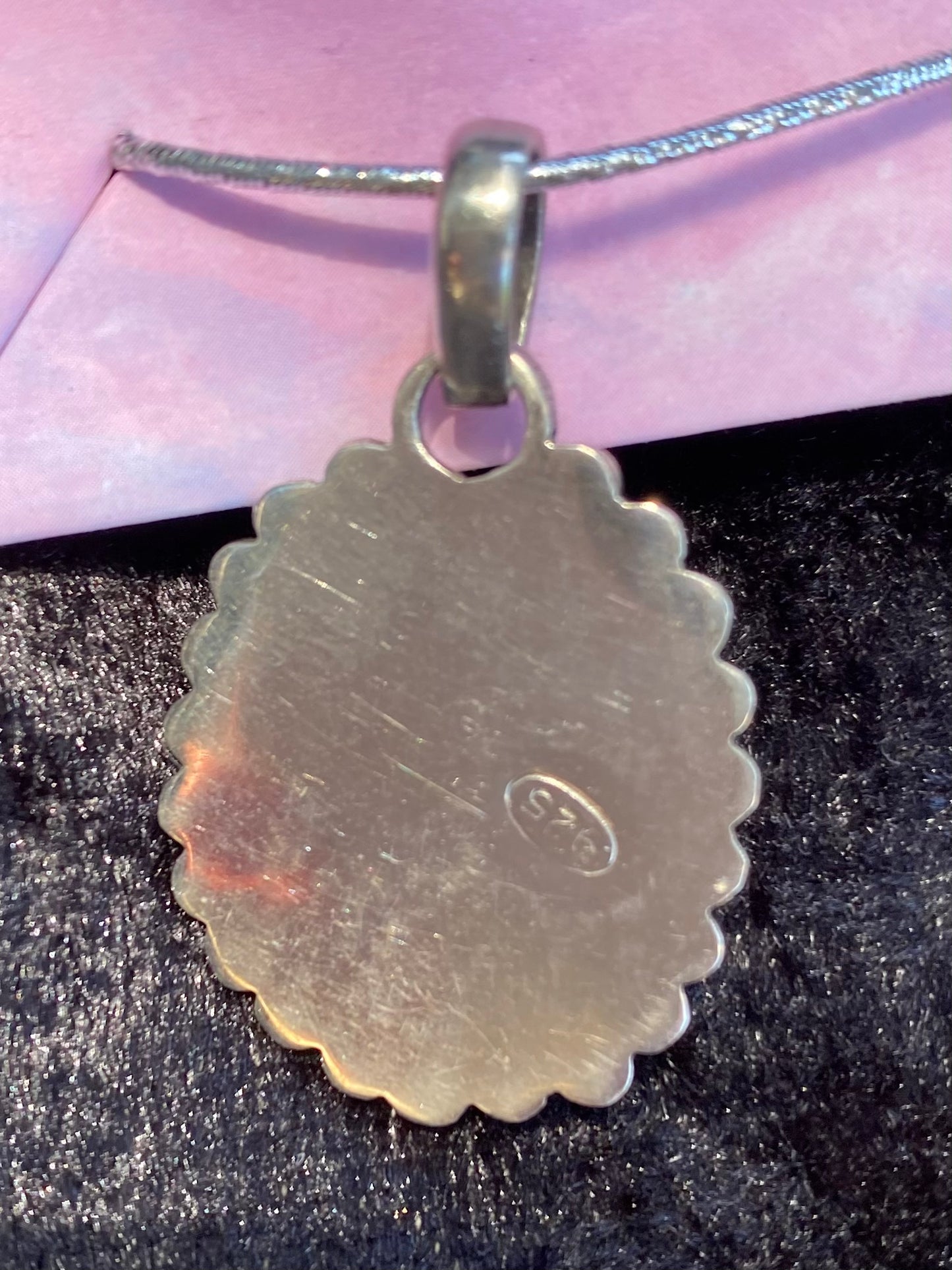 Gorgeous Boho Turquoise Pendant with Sterling Silver setting