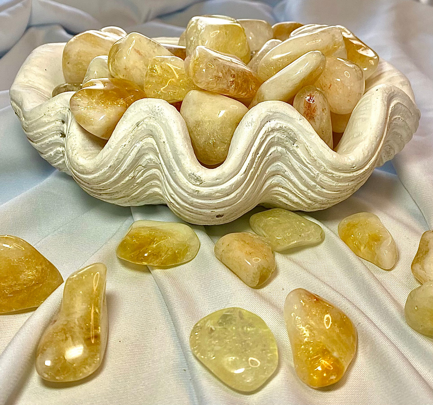 Sunny Citrine tumble stones