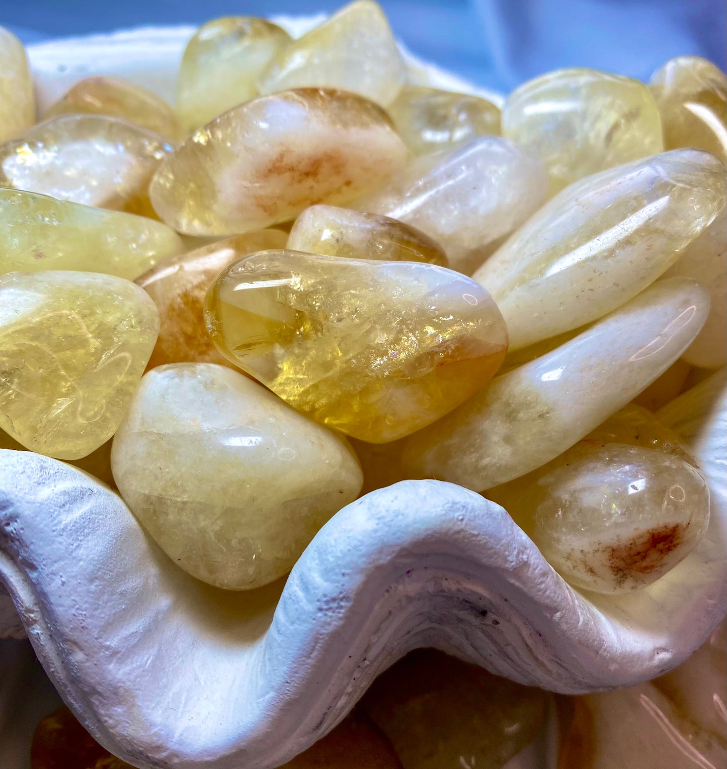 Sunny Citrine tumble stones