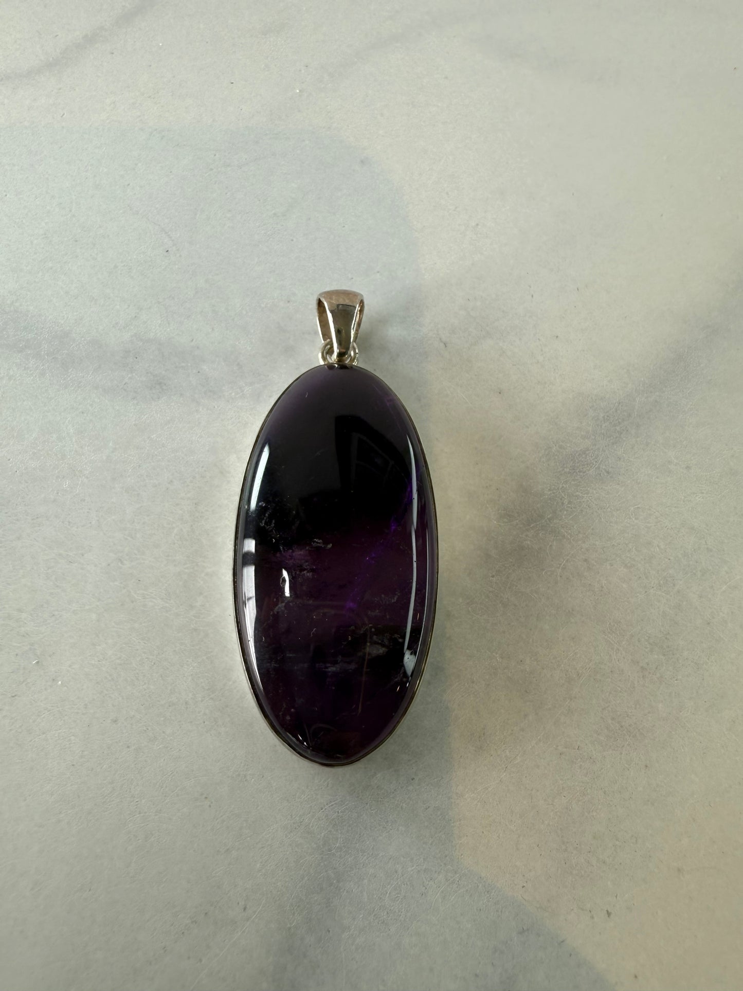Stunning Violet Amethyst Pendant in Sterling Silver