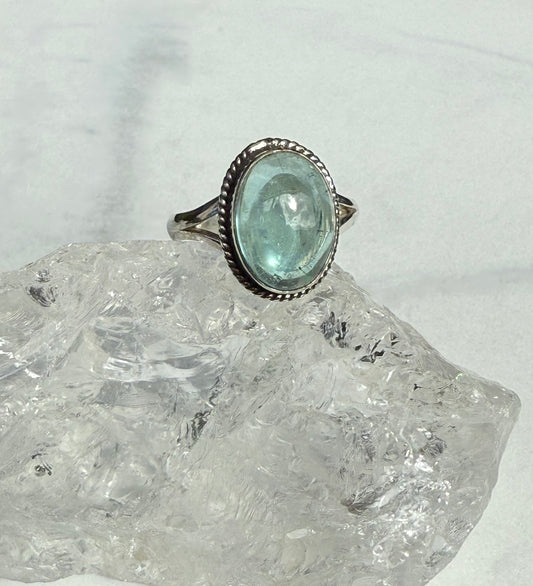 Gorgeous Clear Blue Apatite Handmade Ring
