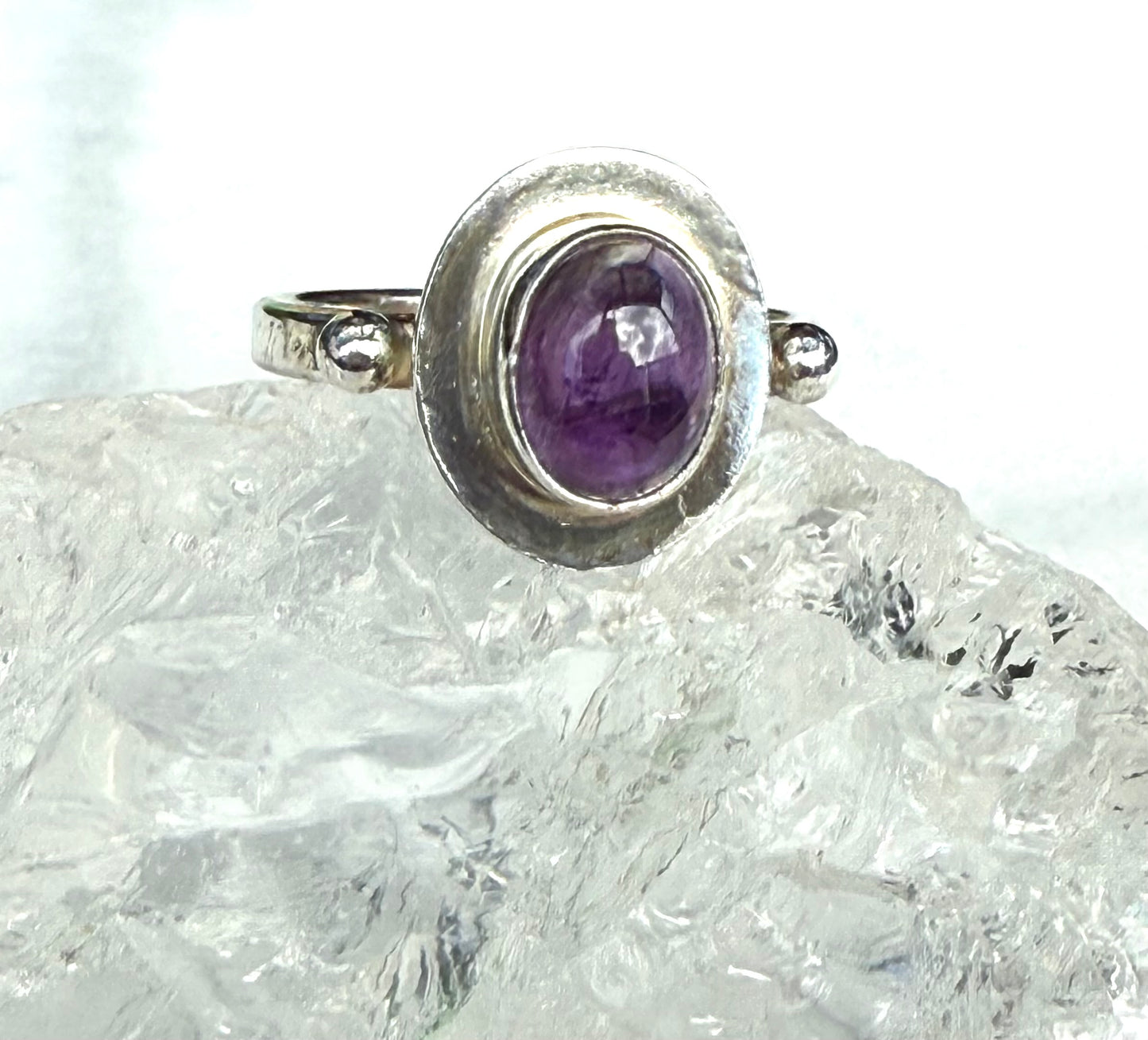 Gorgeous Deep Purple Amethyst Ring in Sterling Silver