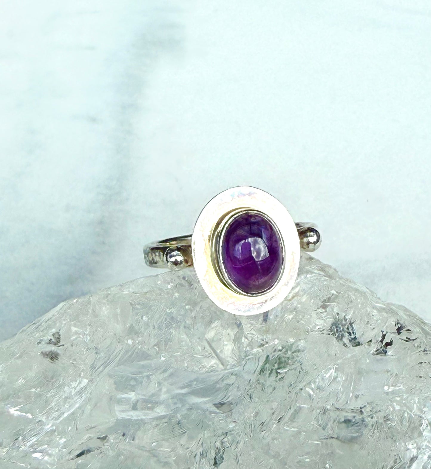 Gorgeous Deep Purple Amethyst Ring in Sterling Silver