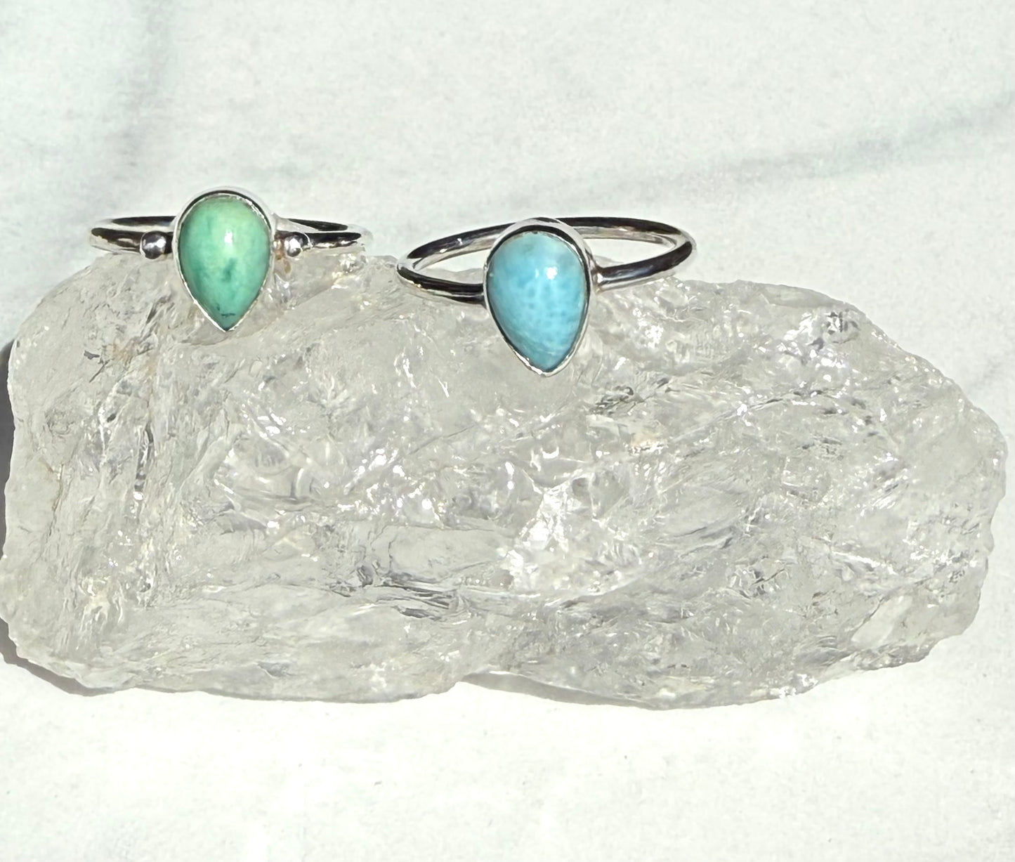 Gorgeous Blue Larimar Sterling Silver Handmade Ring