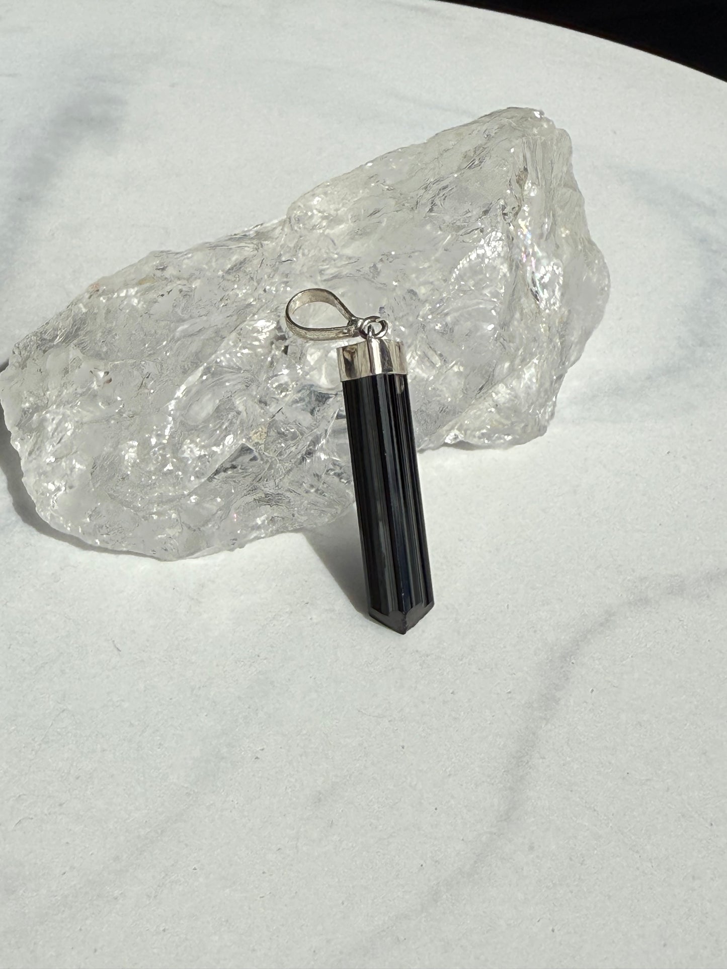 Protective Black Tourmaline Crystal Pendants