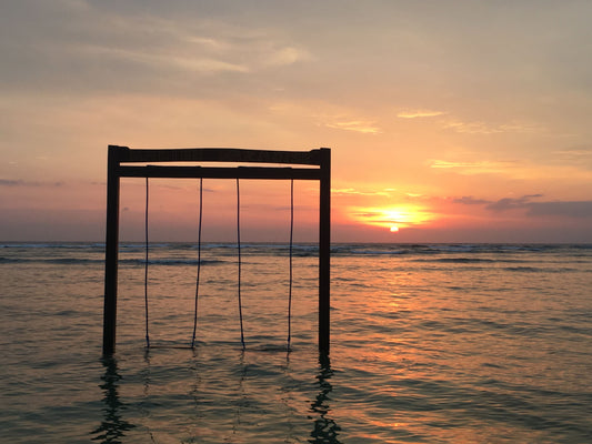 "I Think I've Sunk my Swing, Insta" Gili Trawangan Bali Sunset Travel Print (with or without framing)