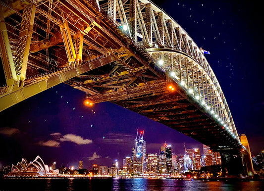 "Under the Bridge the Stars Look Bright" Australia Travel Print (with or without framing)