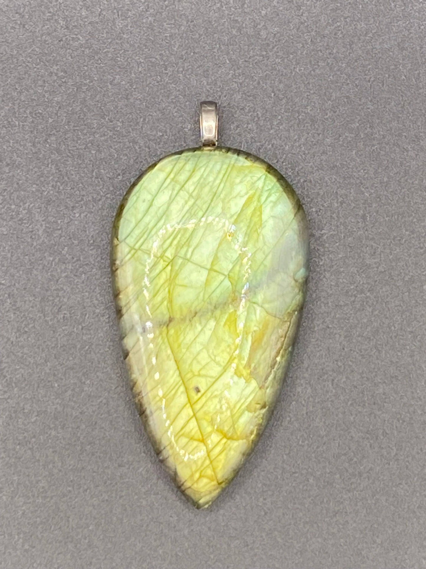 Gorgeous Green Labradorite Pendant