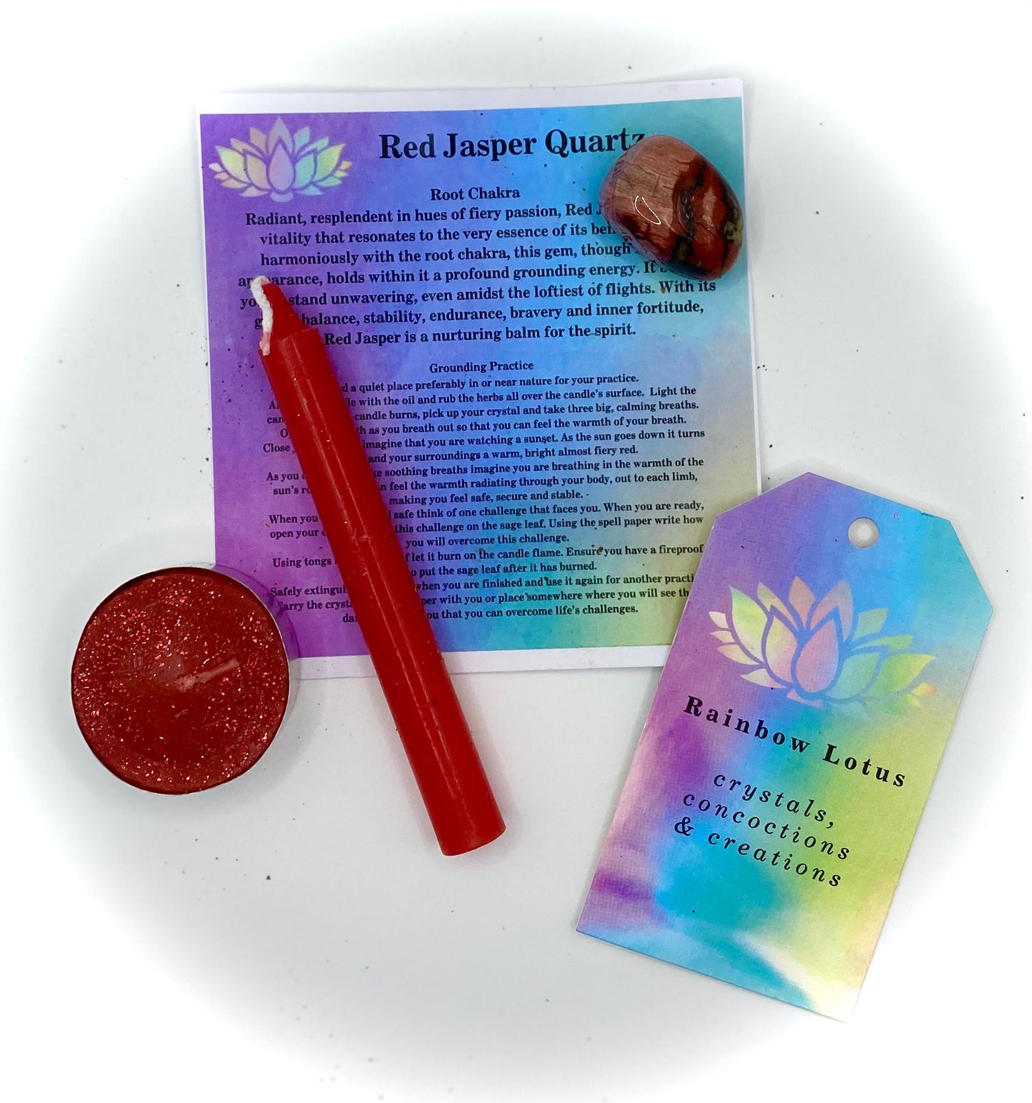 Root Chakra Red Jasper Quartz Spell Kit