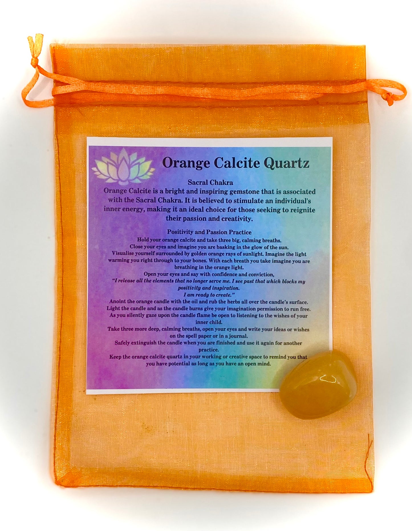 Sacral Chakra Orange Calcite Quartz Spell Kit