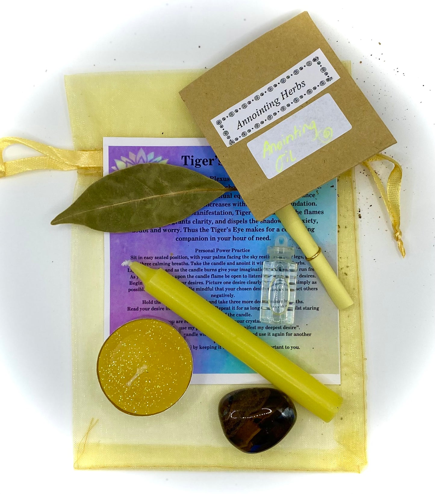 Solar Plexus Chakra Tiger's Eye Quartz Spell Kit