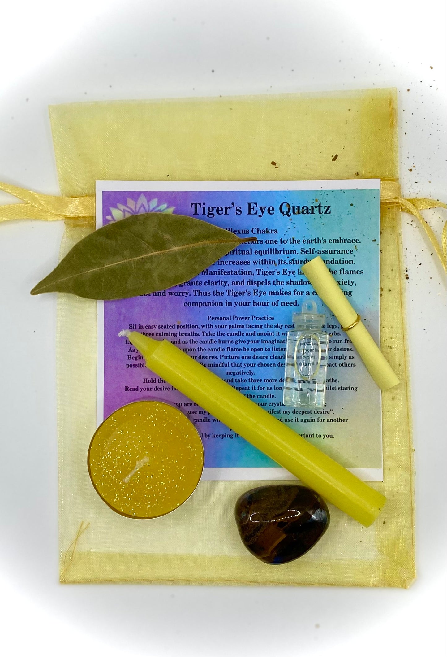 Solar Plexus Chakra Tiger's Eye Quartz Spell Kit