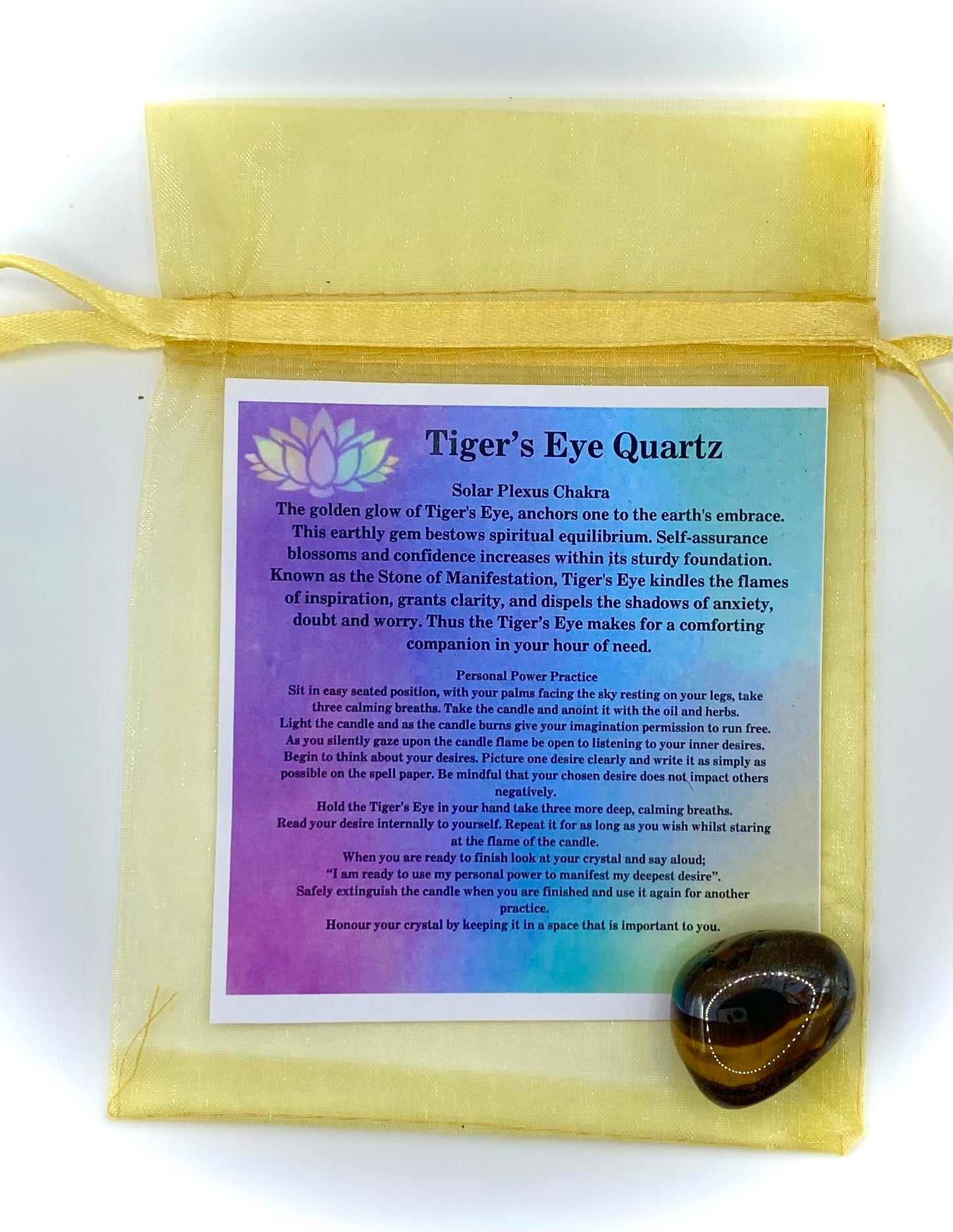 Solar Plexus Chakra Tiger's Eye Quartz Spell Kit