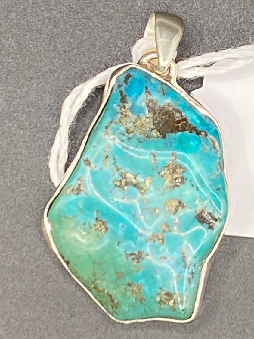 Gorgeous Turqouise Pendant with Sterling Silver setting