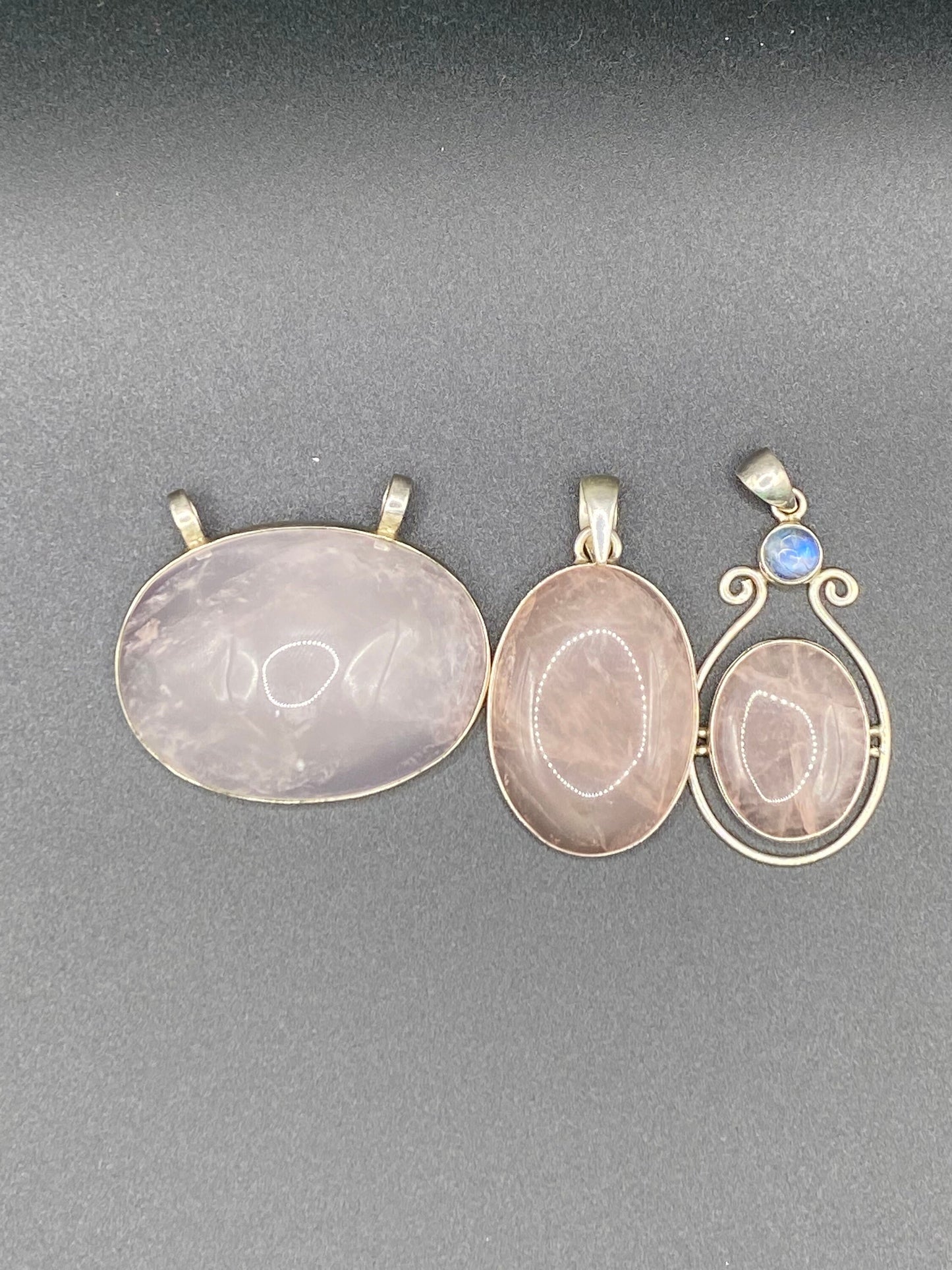 Gorgeous Rose Quartz Pendant with Sterling Silver setting