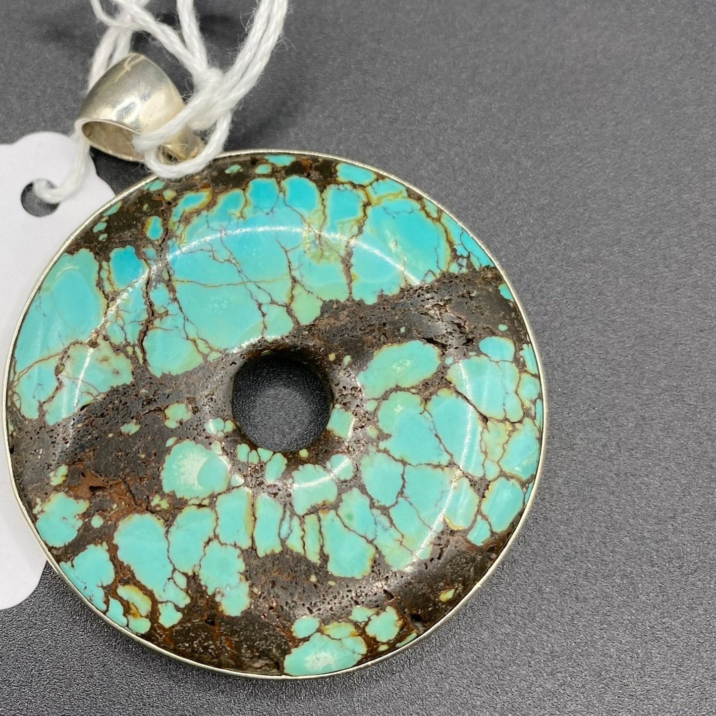 Gorgeous Turqouise Pendant with Sterling Silver setting